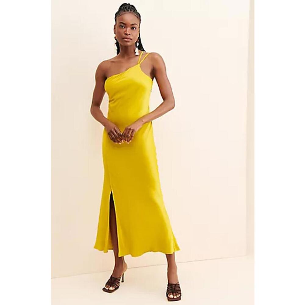Anthropologie x BL-NK London - One-Shoulder Maxi Dress with Slit, size 26W